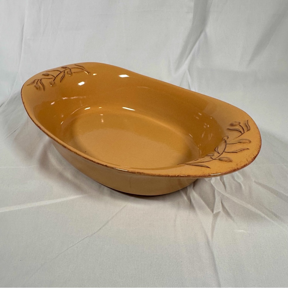 Cerutil Stoneware Vintage Portugal Mustard Yellow Bake Dish